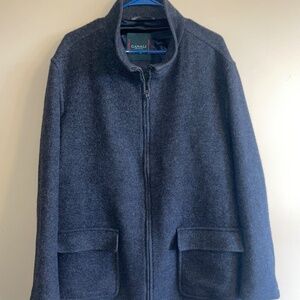 Canali sportswear wool coat zippered